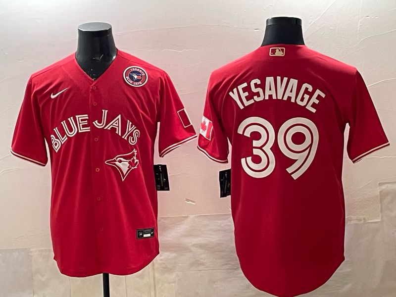 Men 2025 Toronto Blue Jays #39 Yesavage Red Game Nike MLB Jersey style 05